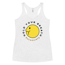Load image into Gallery viewer, HOLD YOUR BREATH Women&#39;s Racerback Tank - Heather White
